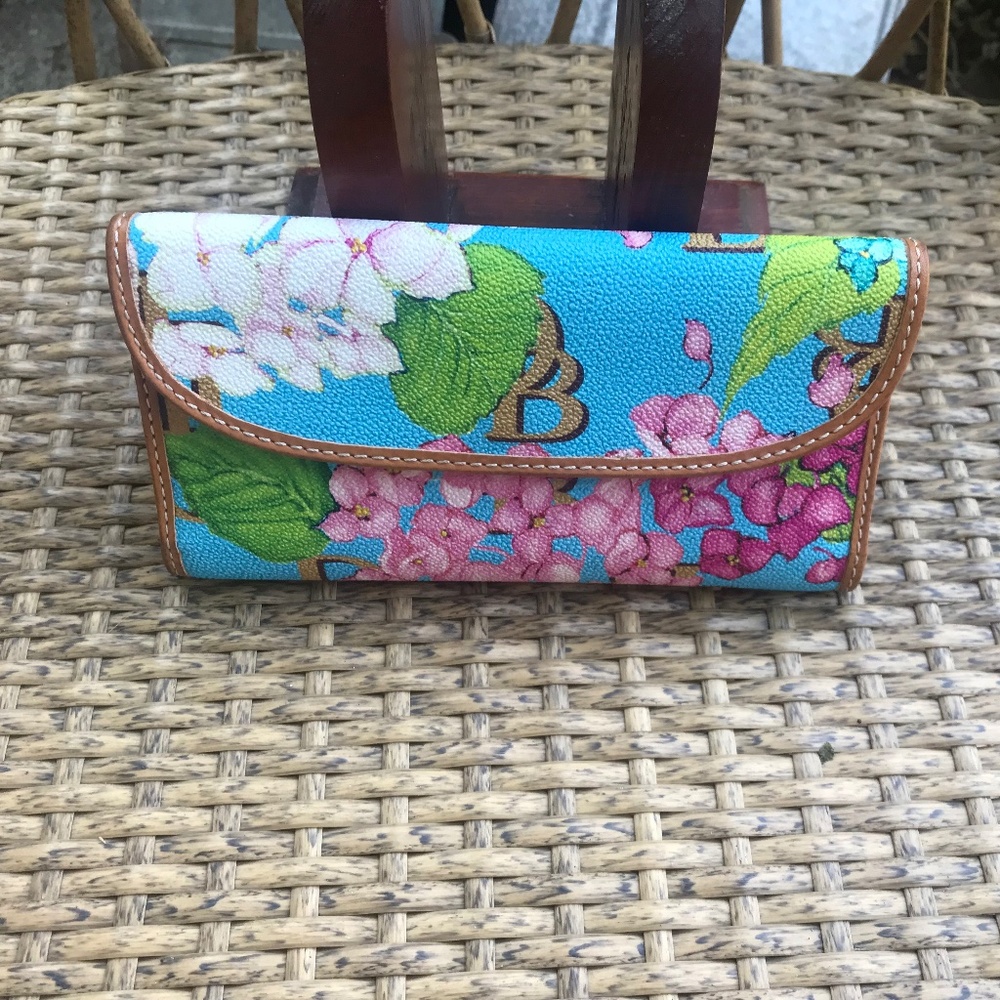 Dooney & Bourke Floral Wallet Clutch - Blue, Pink, Green